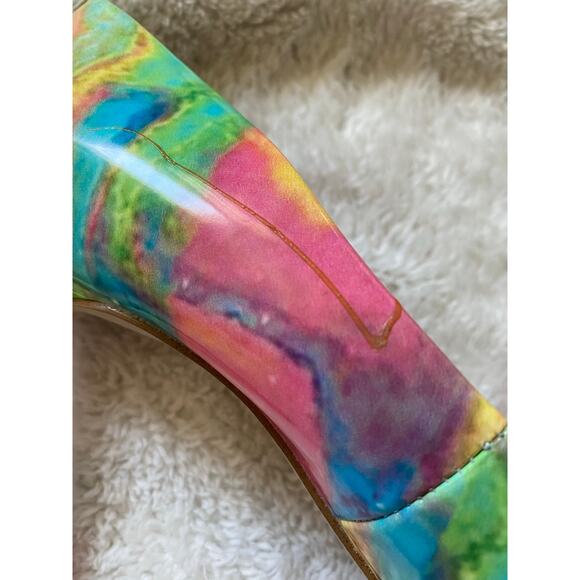 New Women's Steve Madden Tie Dye 4.5" High Heels- Size 6 - Picture 10 of 14